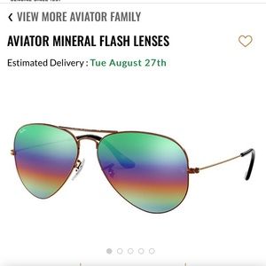 Aviator Mineral Flash Rainbow Ray-bans